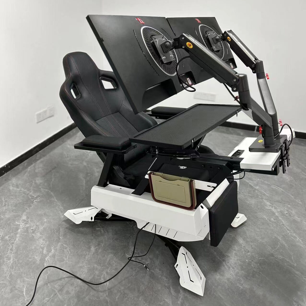KSM-GCN2 Fully Recline Gaming Chair Cockpit Gaming Gamer Desk and